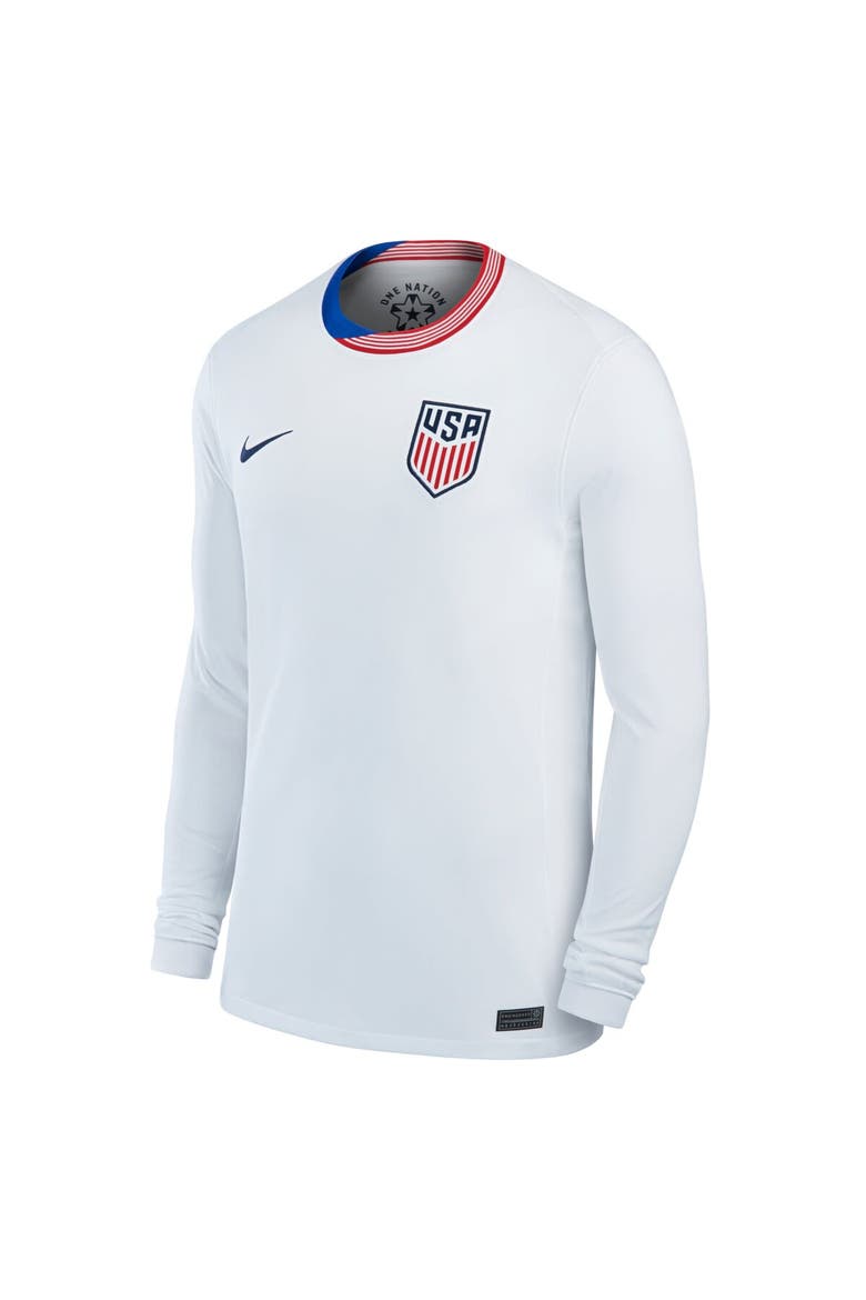 Men's Nike  White USMNT 2024 Home Replica Long Sleeve Jersey, Alternate, color, White