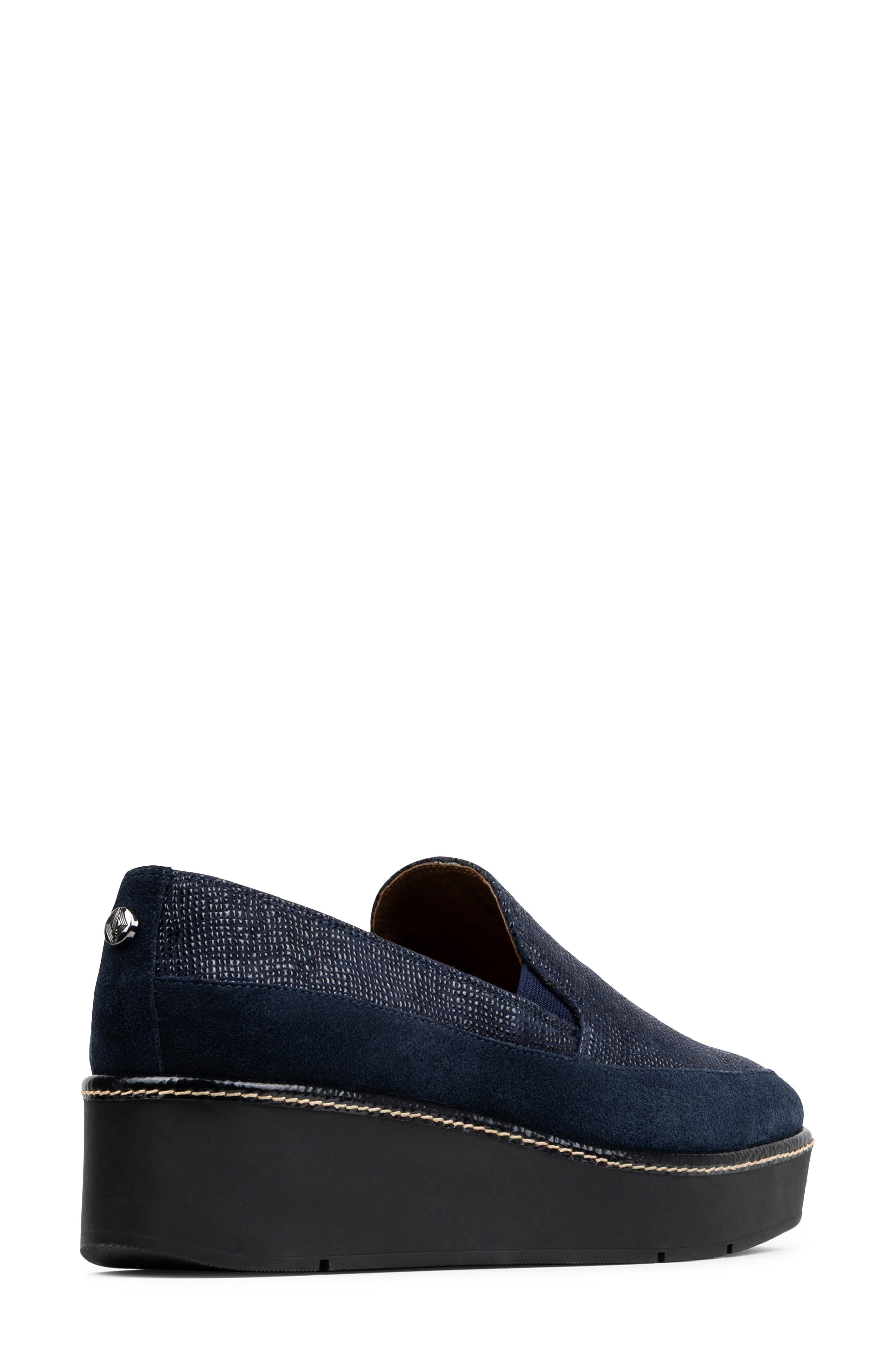 Donald Pliner Wallis Wedge Loafer, Alternate, color, Navy