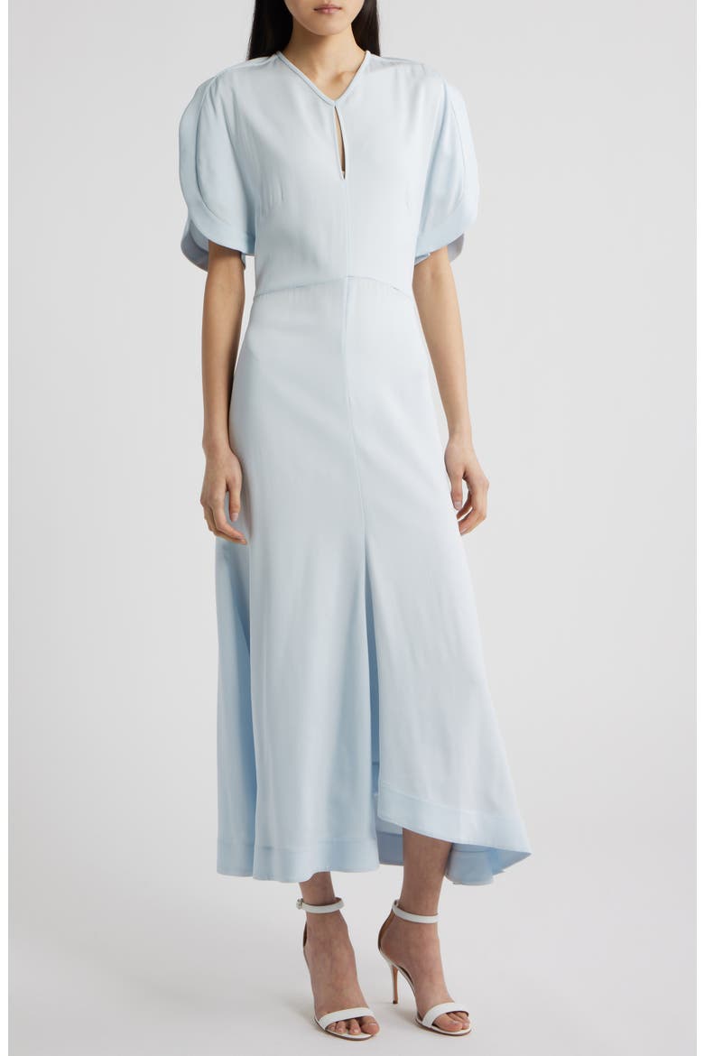 Denaz High Low Midi Dress, Main, color, PALE LAGOON