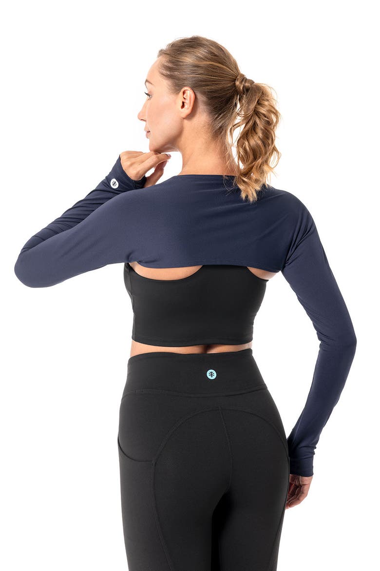 Women's Larix UV Shoulder Sleeves, UPF 50+ Sun Protection, Alternate, color, Navy