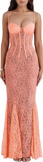 HOUSE OF CB Cordelia Lace Corset Mermaid Gown | Nordstrom