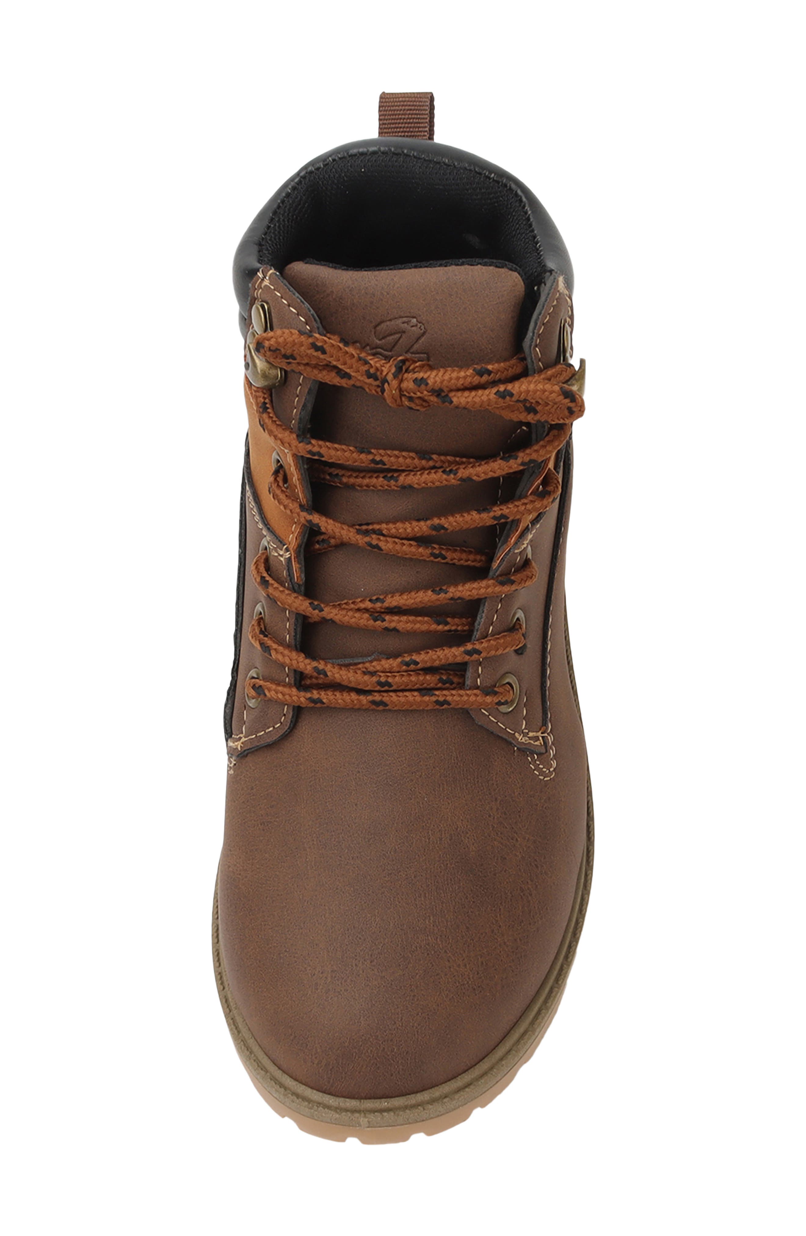 Kids' Allison Faux Leather Boot, Alternate, color, BROWN