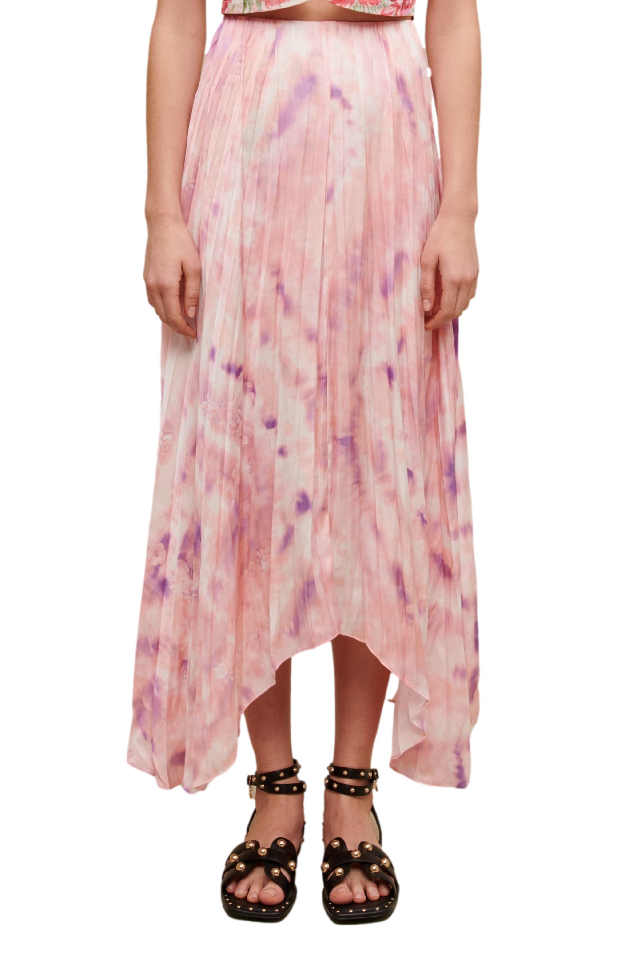 maje Jilplity Handkerchief Hem Skirt