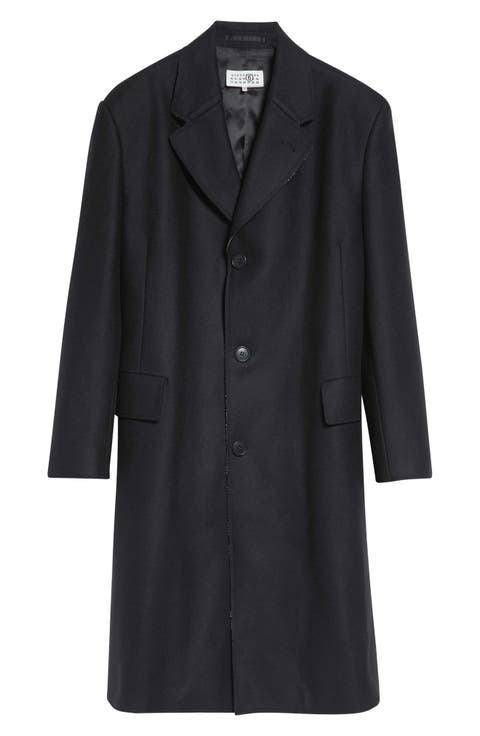 Raw Edge Wool Felt Coat