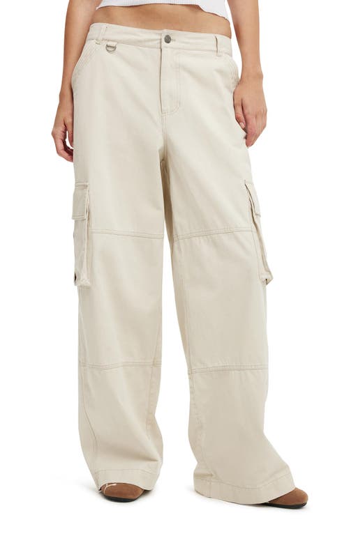 Cotton On Benny Cargo Pant In Washed Ecru
