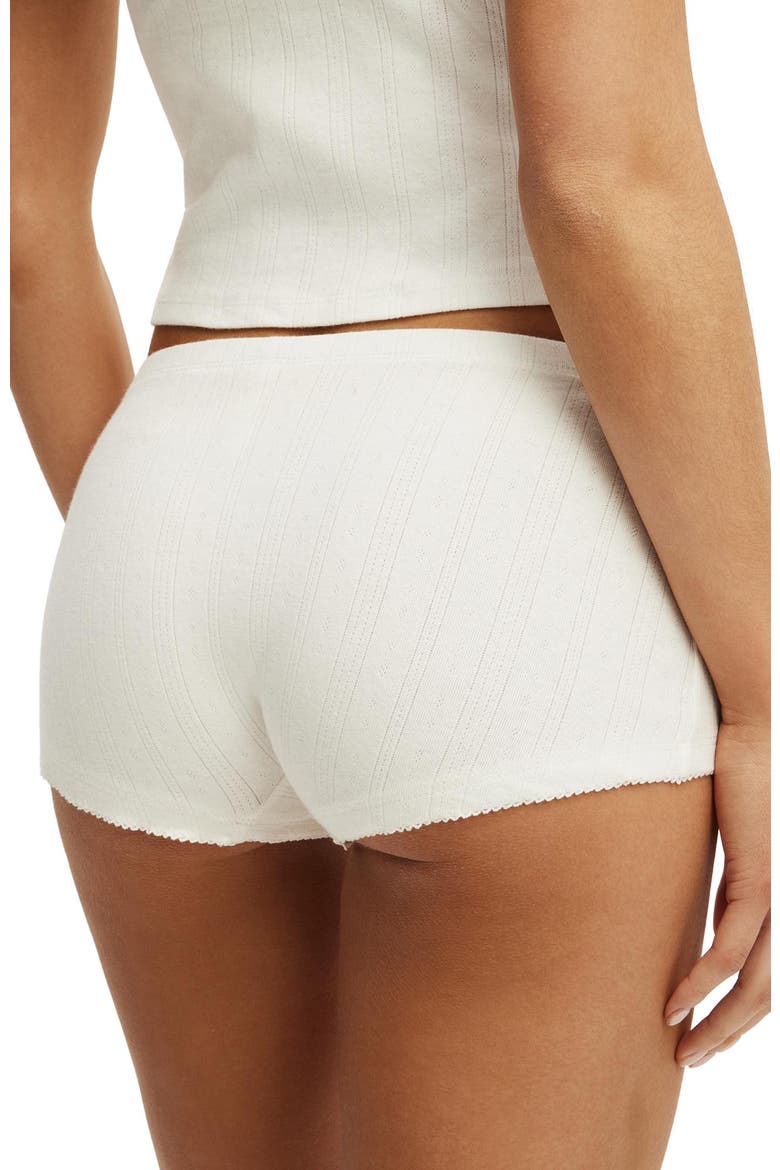 Women's Dreamy Soft Pointelle Micro Short, Alternate, color, Coconut Milk