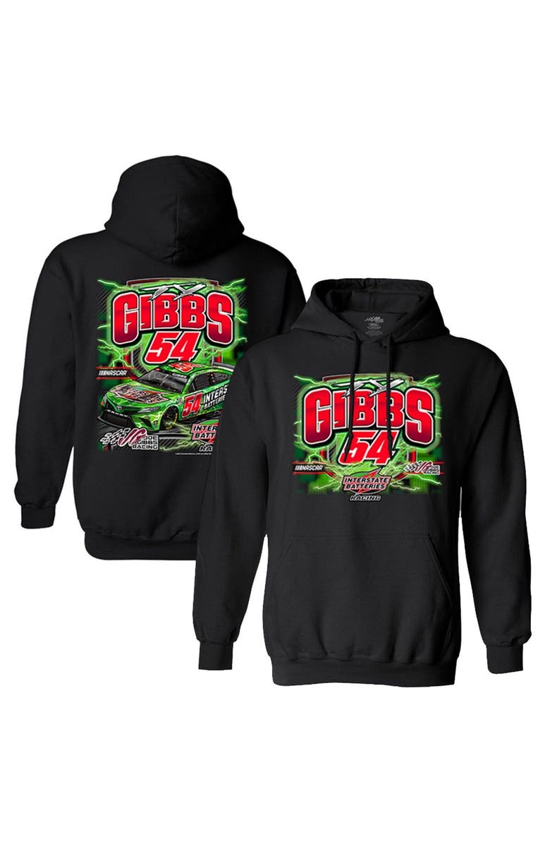 JOE GIBBS RACING TEAM COLLECTION Men's Joe Gibbs Racing Team Collection Black Ty Gibbs Interstate Batteries Car Pullover Hoodie, Main, color,