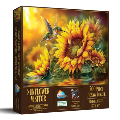 Sunflower Visitor 500 piece Jigsaw Puzzle for Adults