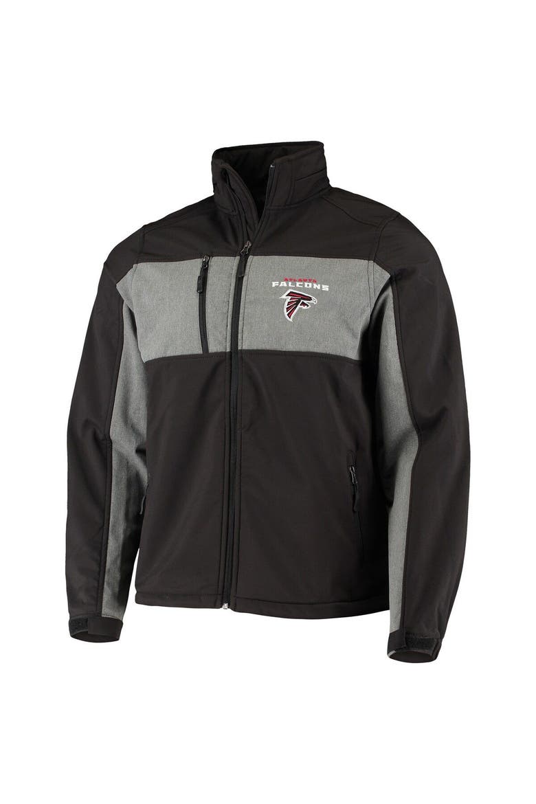 Men's Dunbrooke Black Atlanta Falcons Circle Zephyr Softshell Full-Zip Jacket, Alternate, color, Black