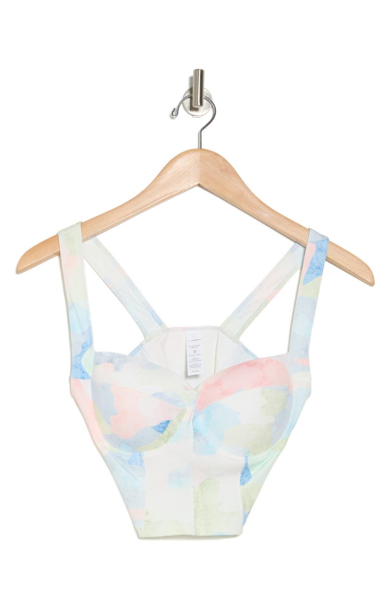 Faith Connexion Bustier Bra Top, Alternate, color, Pastel Camo