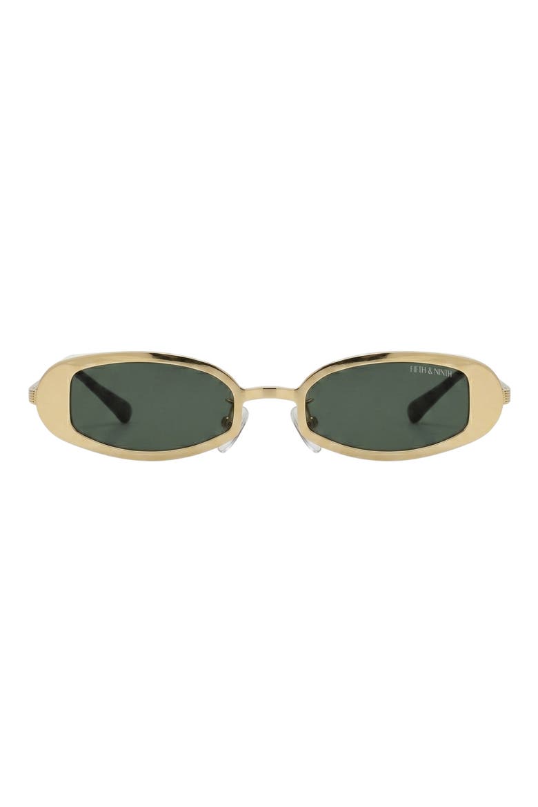 Sable 51mm Oval Sunglasses, Main, color, GOLD/ GREEN