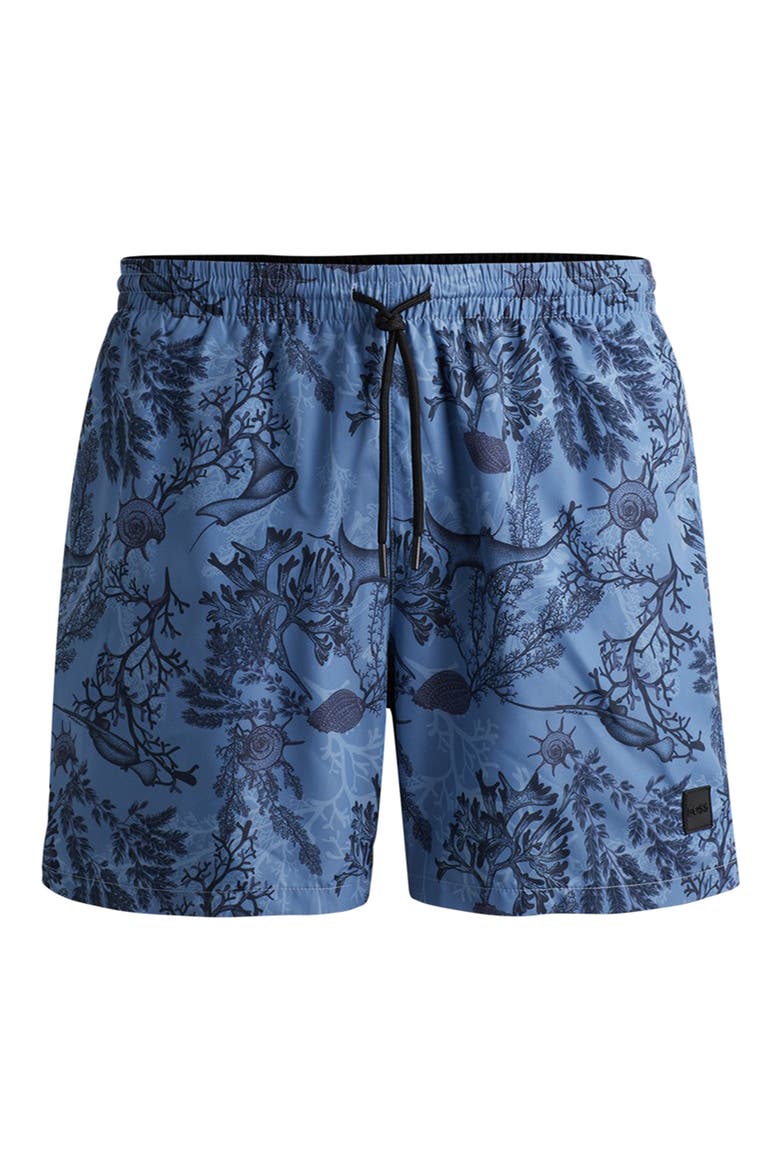 Reel Abstract Swim Trunks, Alternate, color, OPEN BLUE