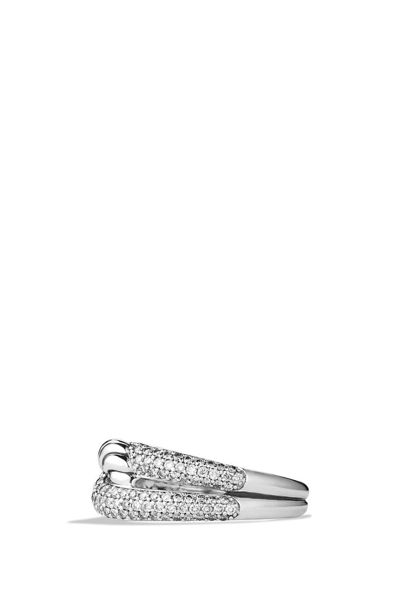 'Labyrinth' Single Loop Ring with Diamonds, Alternate, color, DIAMOND