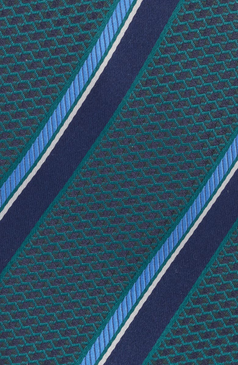 Canali Stripe Silk Jacquard Tie, Alternate, color,