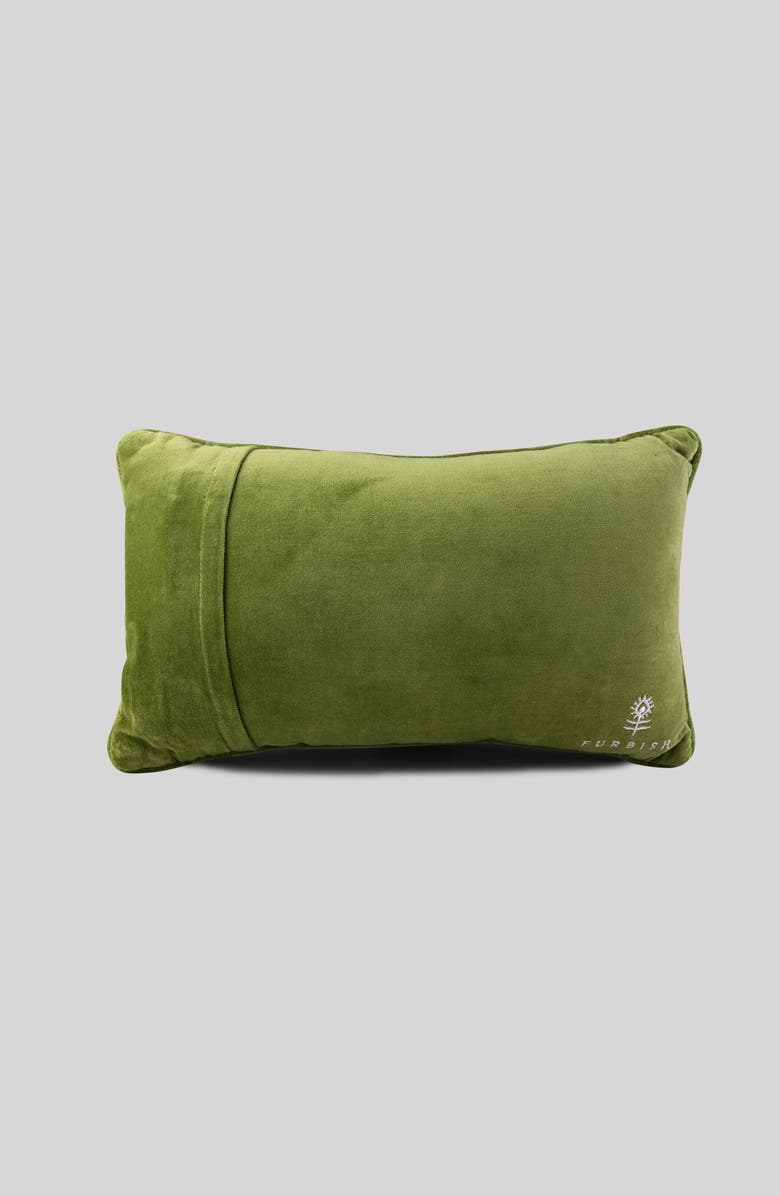 Furbish Mahjong Needlepoint Pillow, Alternate, color, Green, Blue-Green, Light Gray