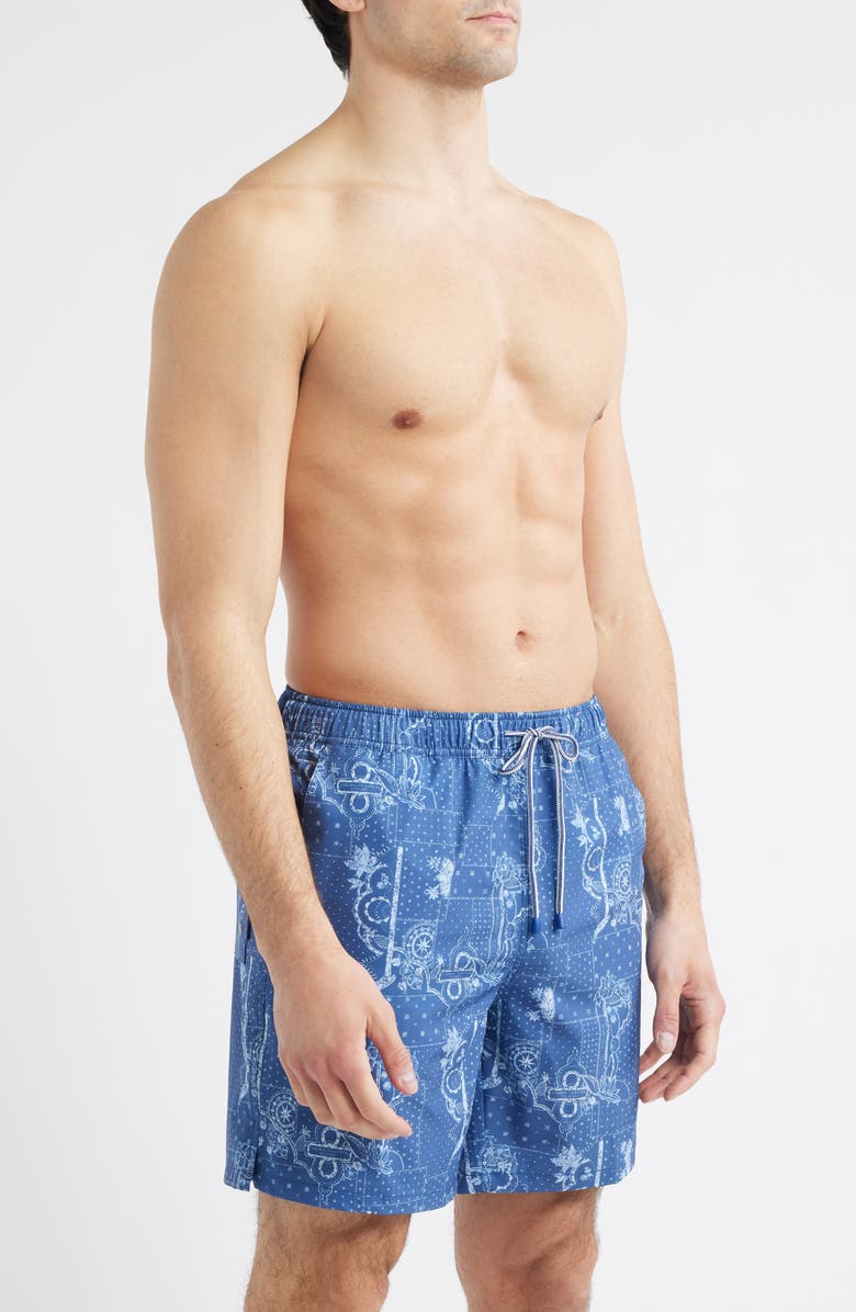 Peter Millar Robusto Swim Trunks, Alternate, color, Windsor Blue