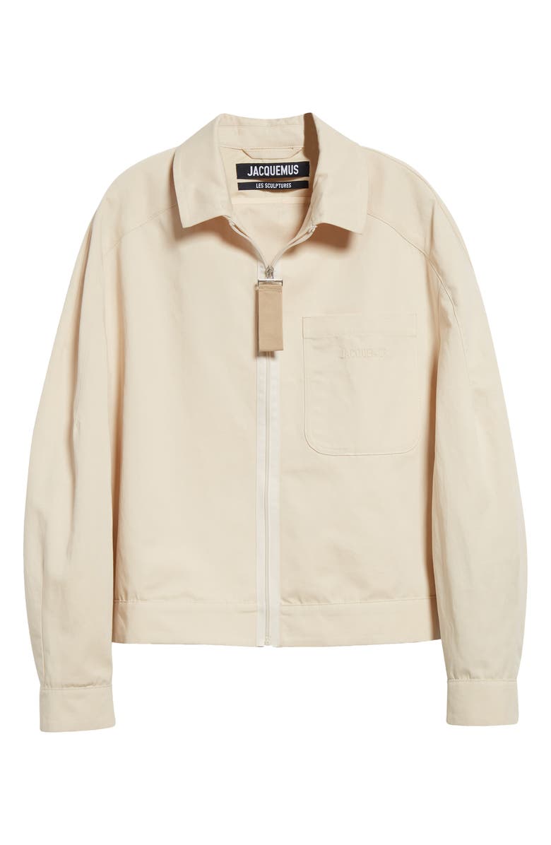 Jacquemus Le Blouson Linu Boxy Cotton & Linen Workwear Jacket, Alternate, color, 