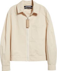 Jacquemus Le Blouson Linu Boxy Cotton & Linen Workwear