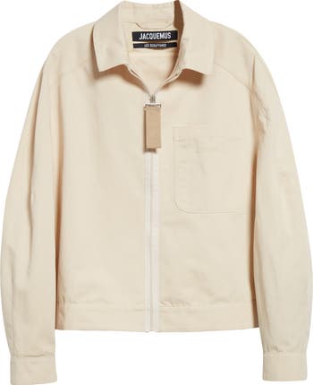 Jacquemus Le Blouson Linu Boxy Cotton & Linen Workwear Jacquemus Le Blouson Linu Boxy Cotton & Linen Workwear