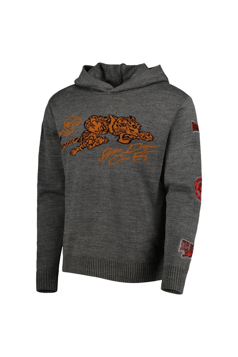 Men's Gray Cincinnati Bengals x BlaCkOWned Stripes Don't Come Easy Pullover Hoodie, Alternate, color, Gray