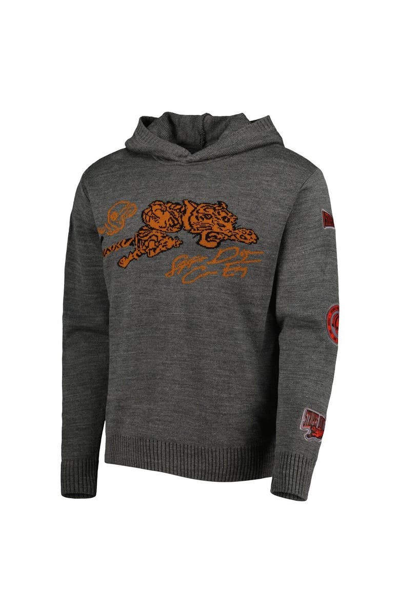 BlaCkOWned Men's Gray Cincinnati Bengals x BlaCkOWned Stripes Don't Come Easy Pullover Hoodie, Alternate, color, Gray