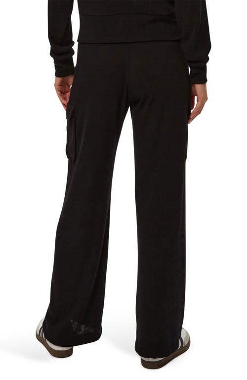 Michael Stars Avery Ribbed Cargo Pant In Black