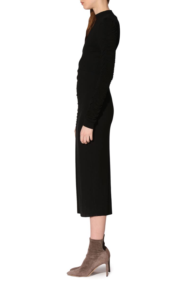 Connie Long Sleeve Dress, Alternate, color, BLACK