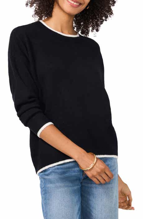Vince Camuto Tipped Crewneck Sweater