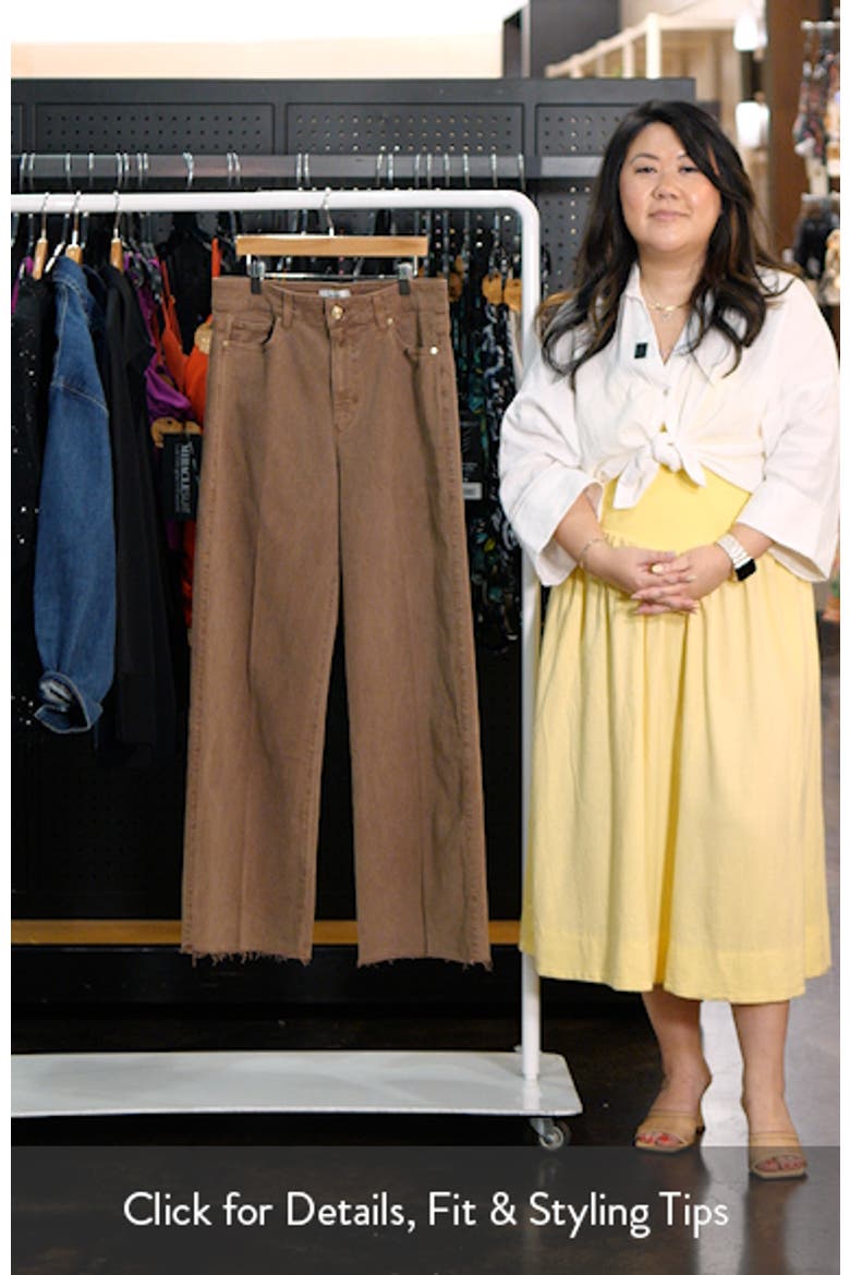 Anessa High Waist Raw Hem Wide Leg Jeans video