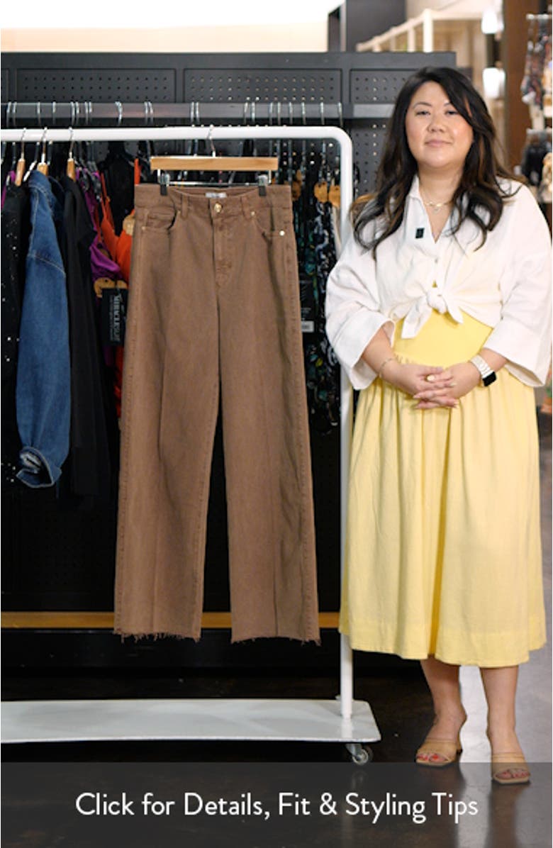 Anessa High Waist Raw Hem Wide Leg Jeans, sales video thumbnail