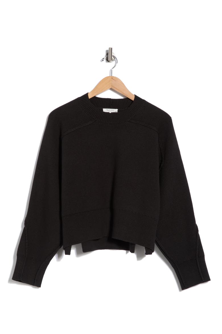 Lysa Crewneck Sweater, Alternate, color, BLACK