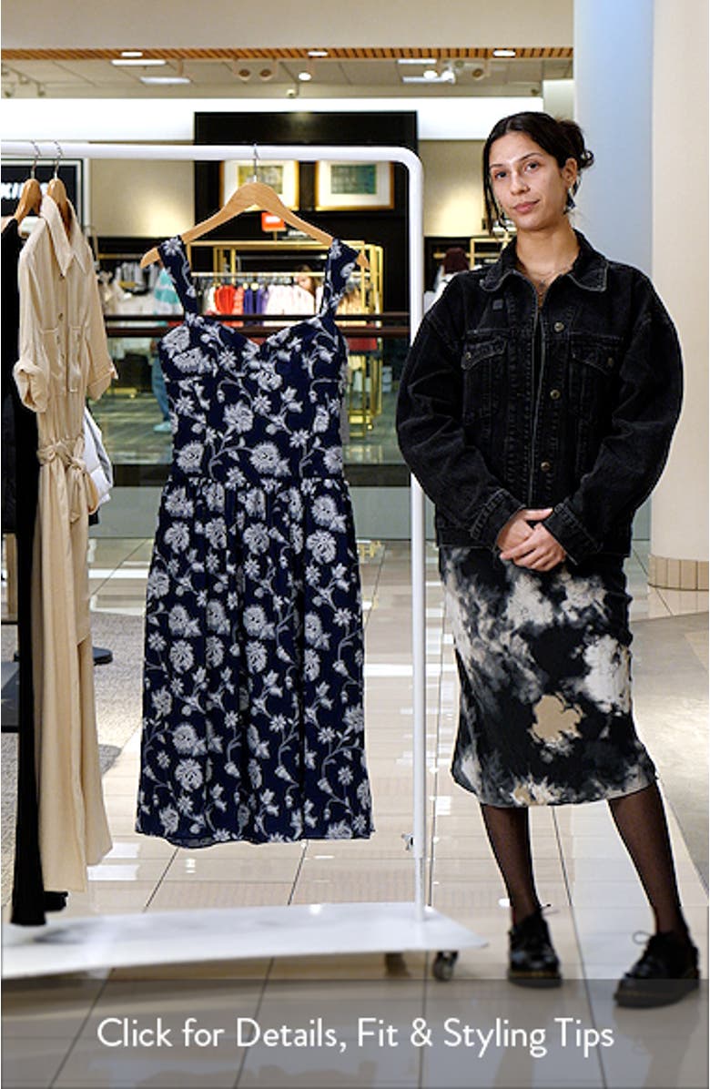 Abernathy Floral Midi Dress, sales video thumbnail