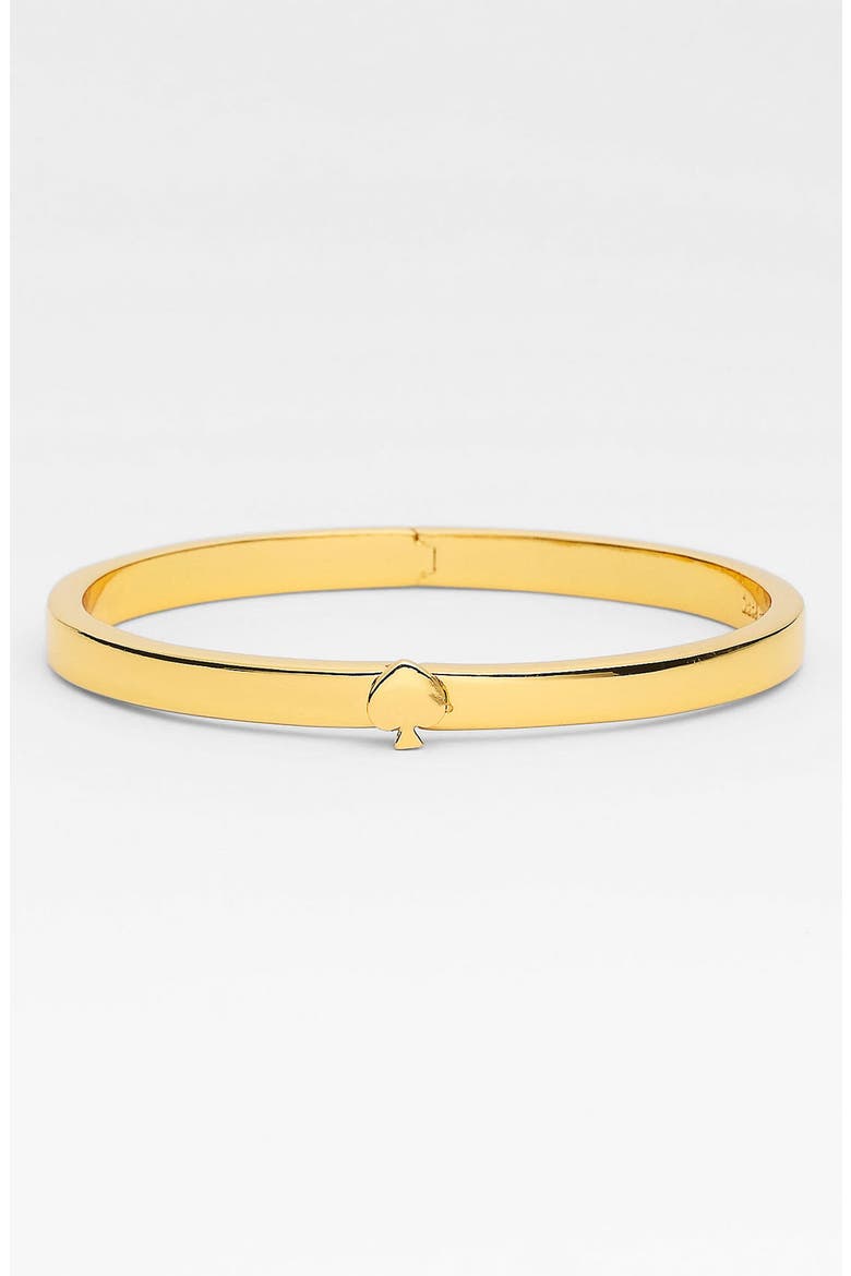 'spade' thin hinged bangle, Main, color, GOLD
