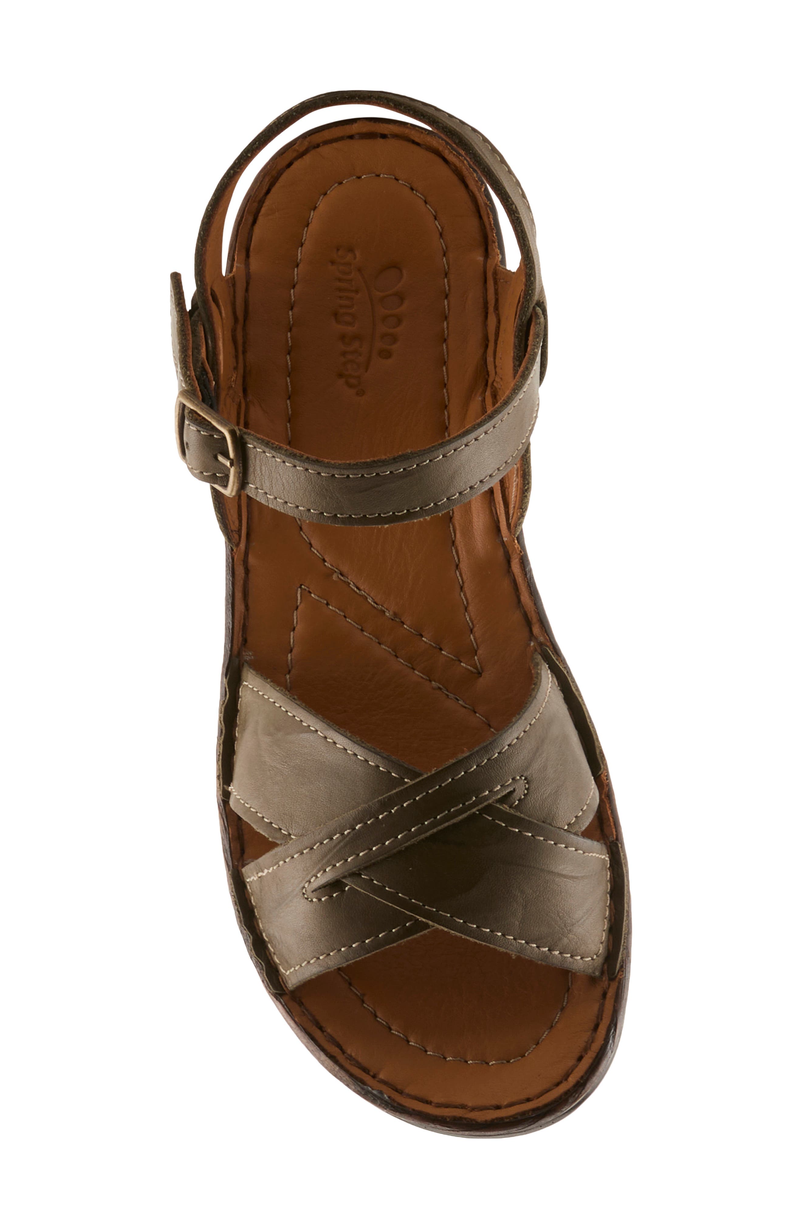 Amareza Ankle Strap Sandal, Alternate, color, OLIVE GREEN