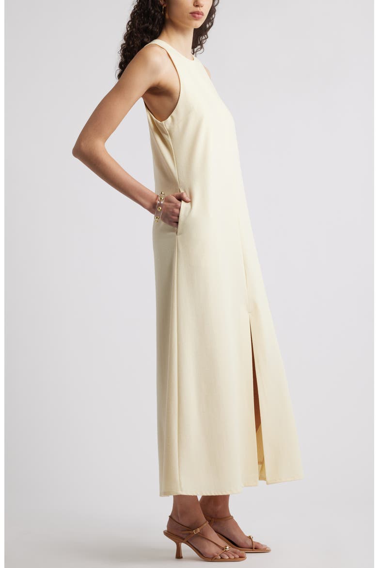 Racerback Tank Maxi Dress, Alternate, color, YELLOW PALE
