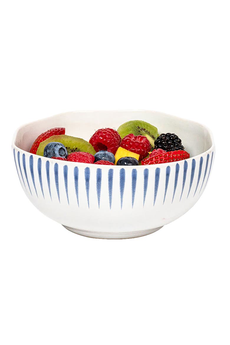 Sitio Stripe Cereal Bowl, Alternate, color, DELFT BLUE