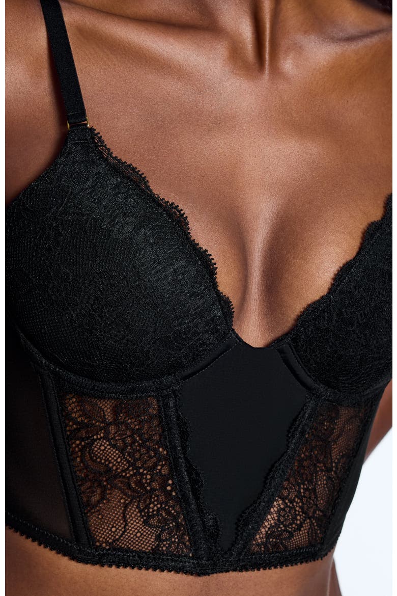 Lace Lift Up Corset Top, Alternate, color, Black
