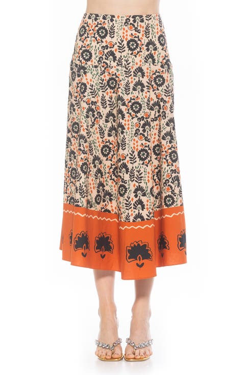 Hadley Stretch Cotton Midi Skirt