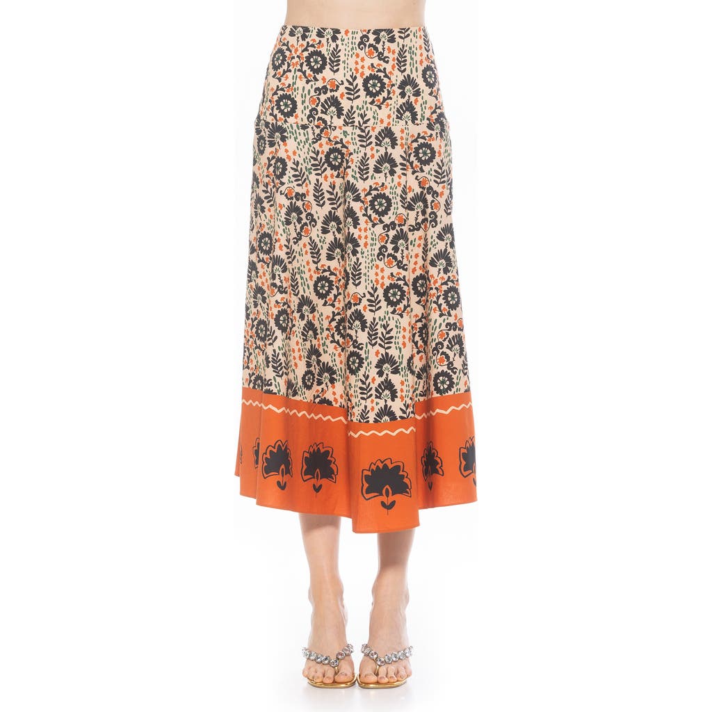 ALEXIA ADMOR ALEXIA ADMOR HADLEY STRETCH COTTON MIDI SKIRT