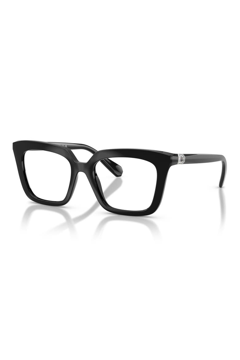 51mm Square optical glasses, Alternate, color, BLACK/ DEMO LENS