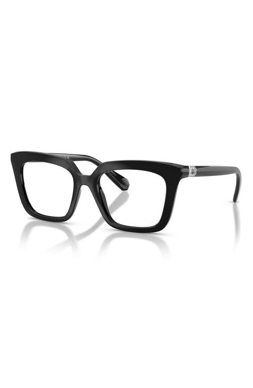 Swarovski 49mm Square Optical Glasses In Black