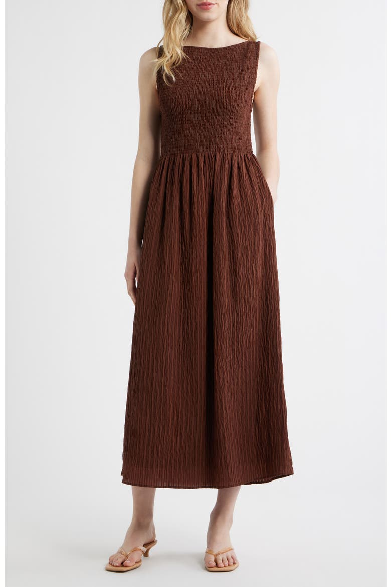 The Cosima Nap® Midi Dress, Main, color, CHOCOLATE