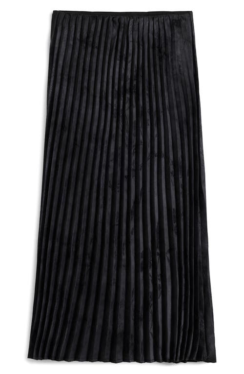 Desigual Pleated Midi Skirt In Black