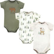 Hudson Baby Soft Cotton Bodysuit Triple Pack