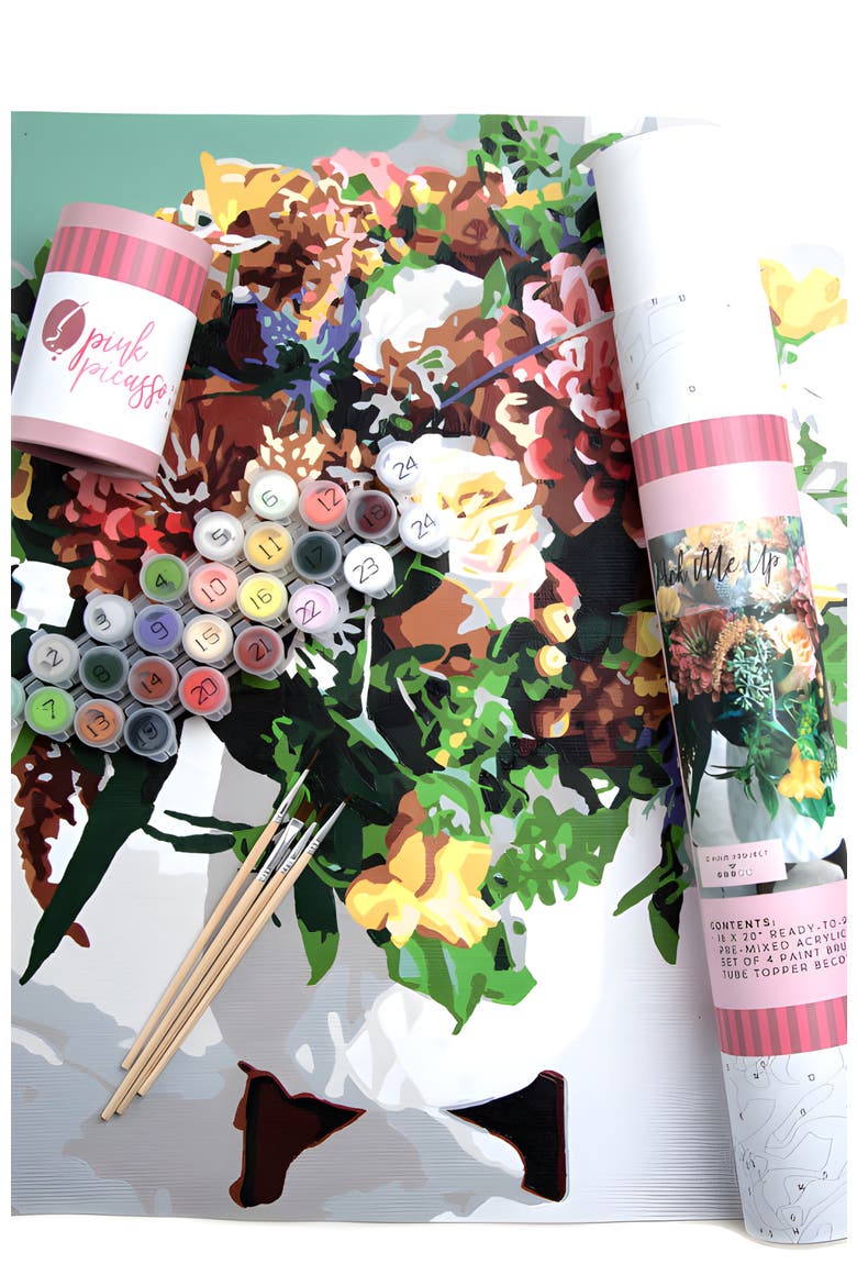 Pick Me Up Paint by Numbers Kit, Alternate, color, Multicolored Floral