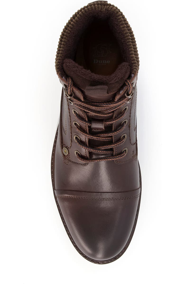 Dune London Candor Lace-Up Cap Toe Boot, Alternate, color,