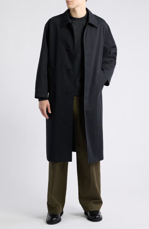 Gender Inclusive Mac Cotton Blend Coat