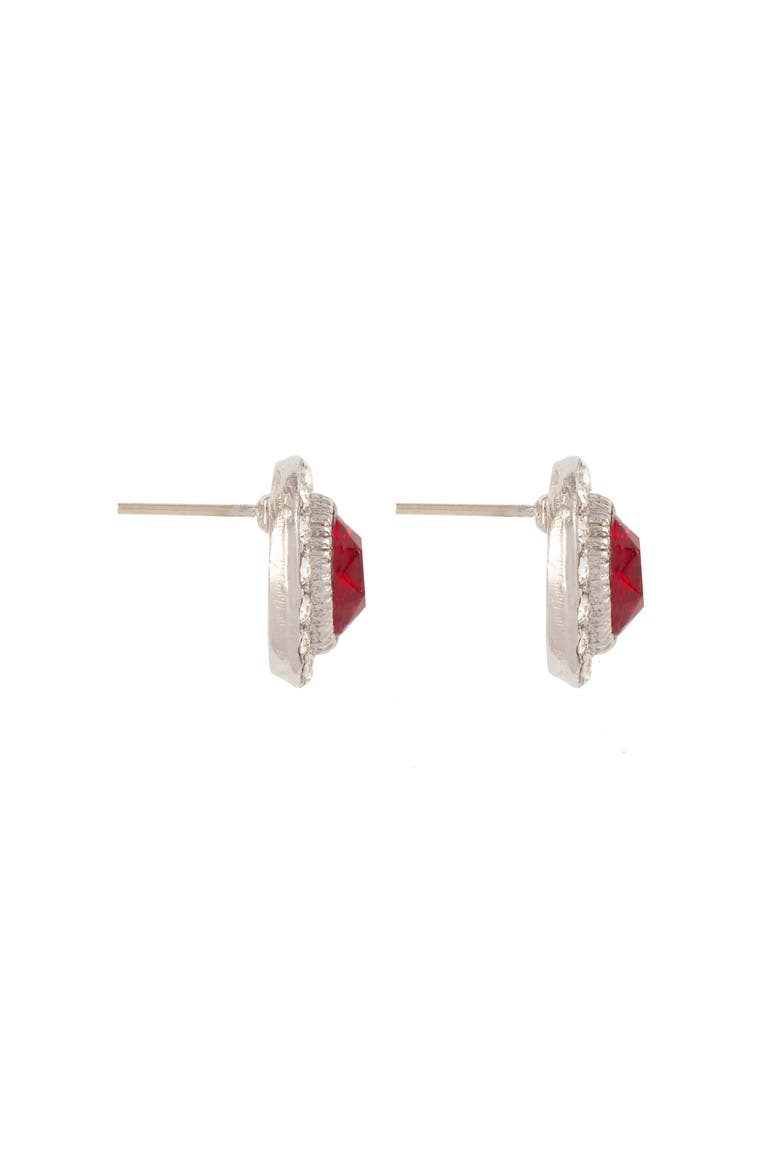 1990s Vintage Swarovski Red Crystal Earrings, Alternate, color, Swarovski Red