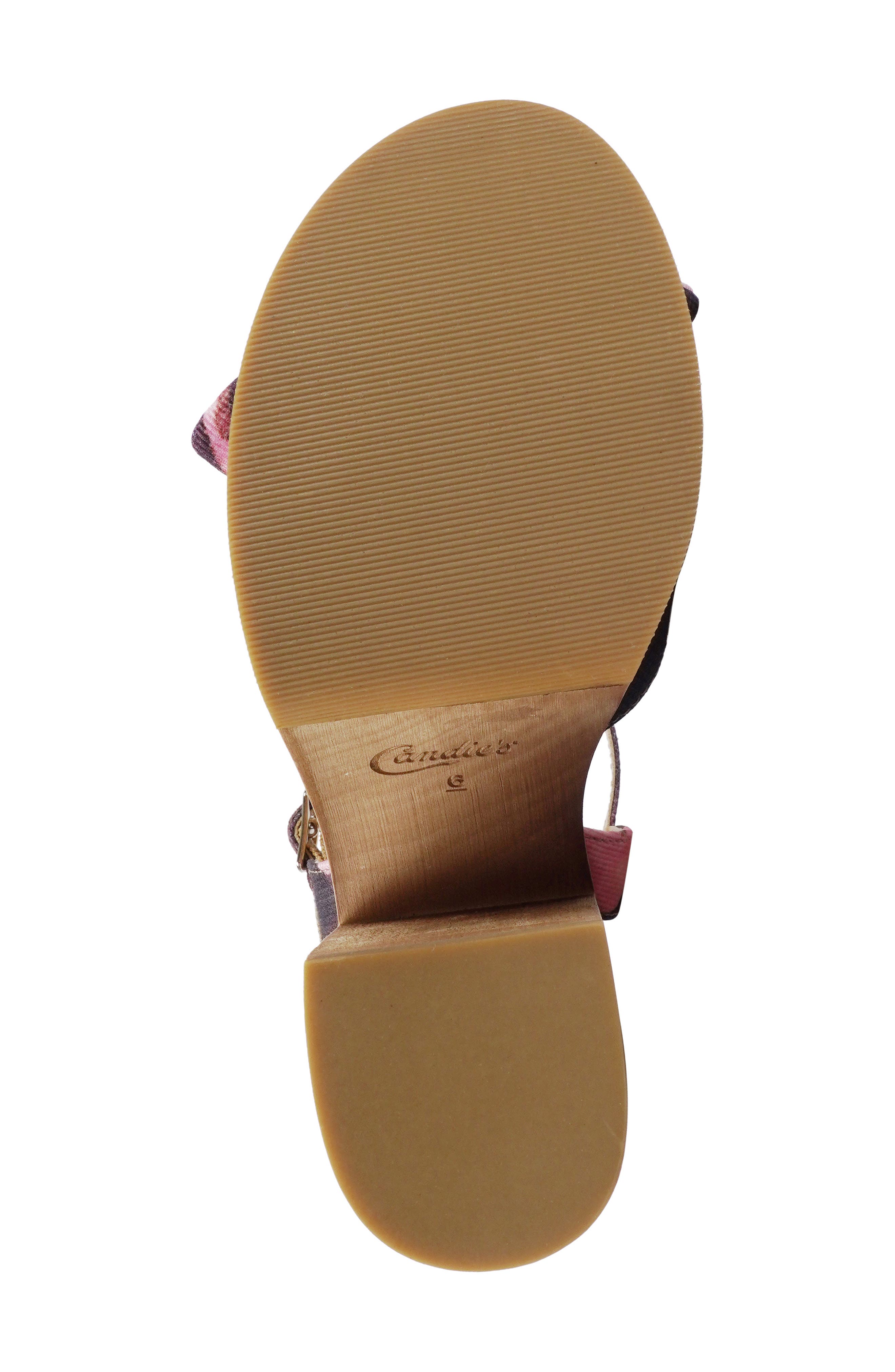 Candie's Knotted Platform Sandal, Alternate, color, Black Fabric