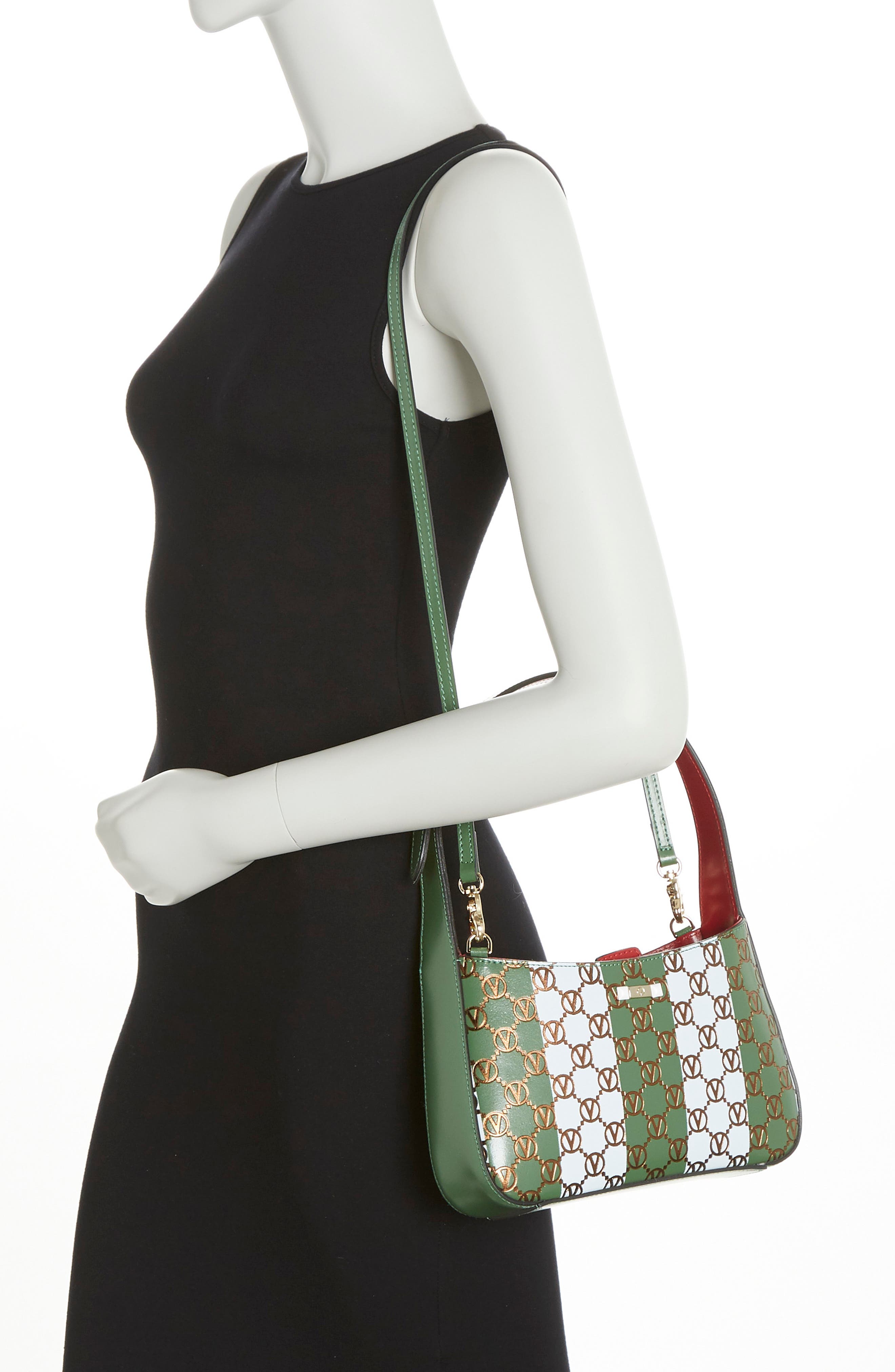 VALENTINO BY MARIO VALENTINO Kai Monogram Stripe Leather Crossbody Bag, Alternate, color, 